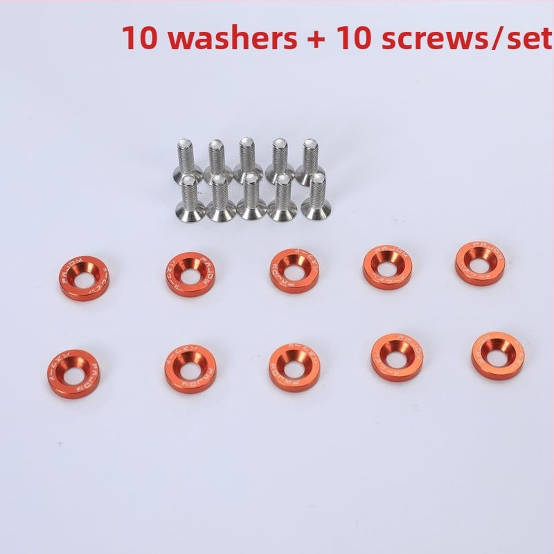 Sraigtų tarpiklis priekinei ir galinei bamperio stiprinimui, nikeliuoto plieno plokštelė registracijos numerio rėmui, universalus tvirtinimas