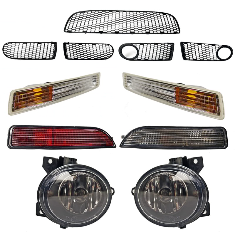 Priekšējā miglas luktura rāmis Beetle 06-10 ar apakšējo restīti un reflektora plāksni (PP, 12V)