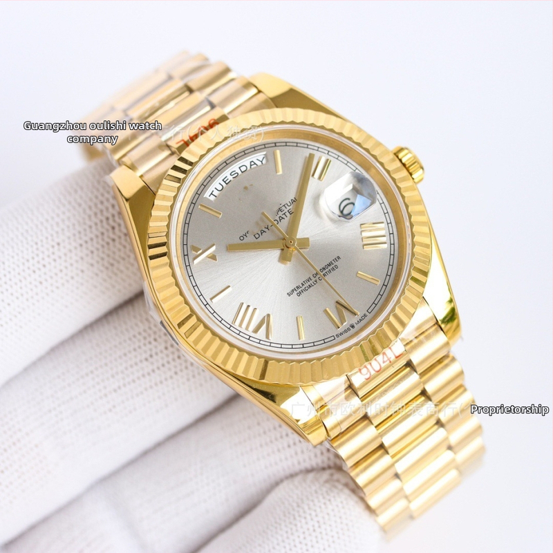 Vīriešu mehāniskais automāts ar Seagull 2813 kustību, displejs ar rādītājiem un cipariem, nerūsējošā tērauda korpuss un siksna