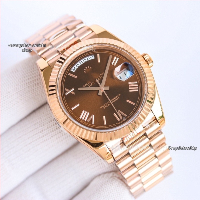 Vīriešu mehāniskais automāts ar Seagull 2813 kustību, displejs ar rādītājiem un cipariem, nerūsējošā tērauda korpuss un siksna