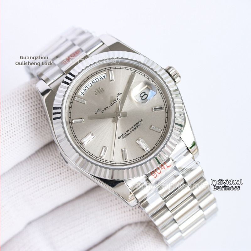 Vīriešu mehāniskais automāts ar Seagull 2813 kustību, displejs ar rādītājiem un cipariem, nerūsējošā tērauda korpuss un siksna