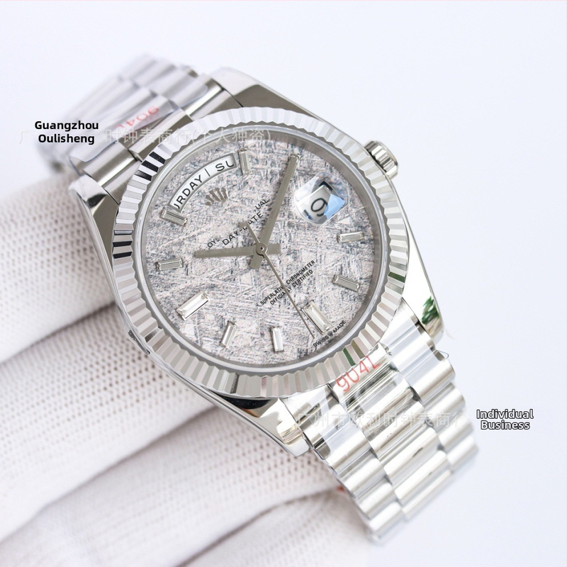 Vīriešu mehāniskais automāts ar Seagull 2813 kustību, displejs ar rādītājiem un cipariem, nerūsējošā tērauda korpuss un siksna