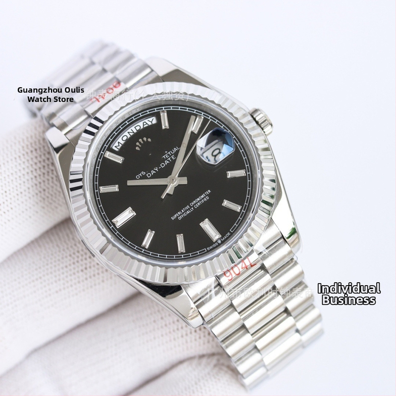 Vīriešu mehāniskais automāts ar Seagull 2813 kustību, displejs ar rādītājiem un cipariem, nerūsējošā tērauda korpuss un siksna