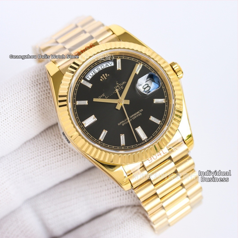 Vīriešu mehāniskais automāts ar Seagull 2813 kustību, displejs ar rādītājiem un cipariem, nerūsējošā tērauda korpuss un siksna