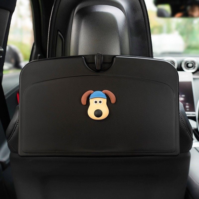 Auto tagaistme söögilaud — kokkupandav taldrik, kohvitassi hoidik, puidust konstruktsioon, seinaline kinnitamine, universaalne ühilduvus