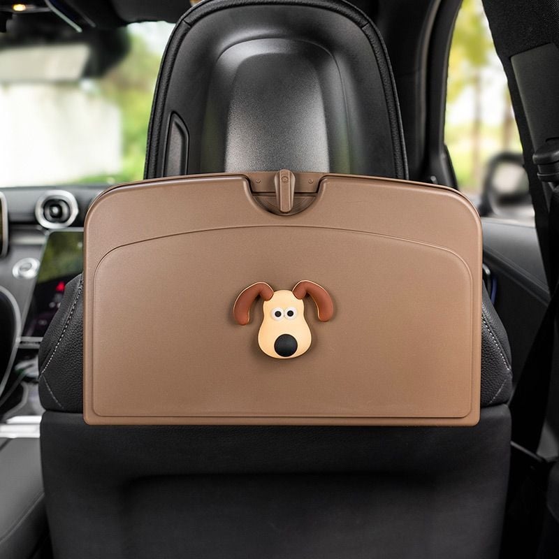 Auto tagaistme söögilaud — kokkupandav taldrik, kohvitassi hoidik, puidust konstruktsioon, seinaline kinnitamine, universaalne ühilduvus