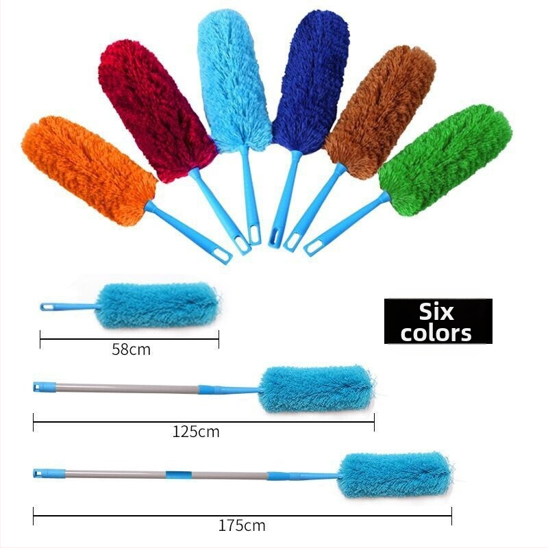 Jingsheng Vlákový prachový štet s guľatou hlavou, 175 cm, na odstraňovanie prachu, doma a v aute