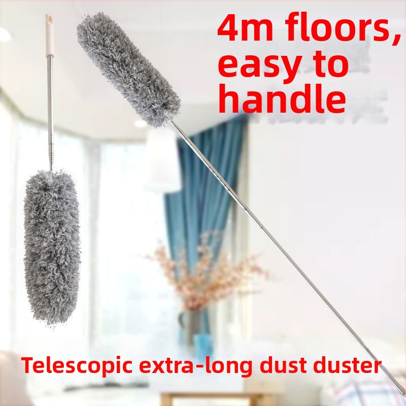 Jingsheng Vlákový prachový štet s guľatou hlavou, 175 cm, na odstraňovanie prachu, doma a v aute