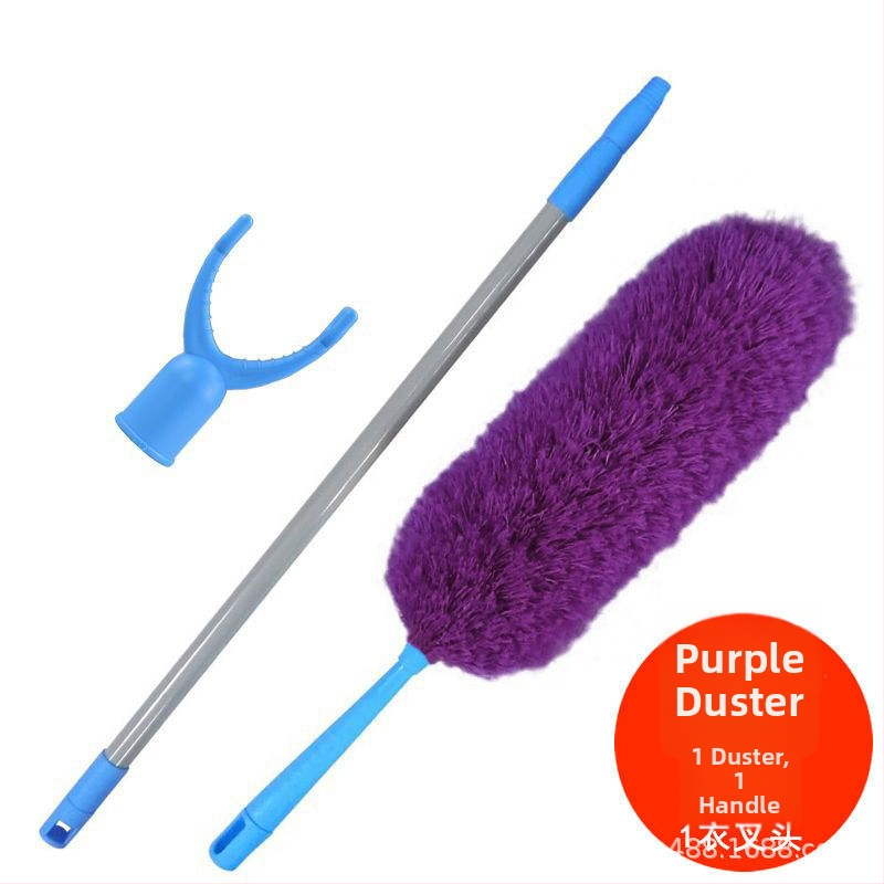 Jingsheng Šķiedru putekļu suka ar apaļu galvu, 175 cm, putekļu noņemšanai mājās un automašīnās