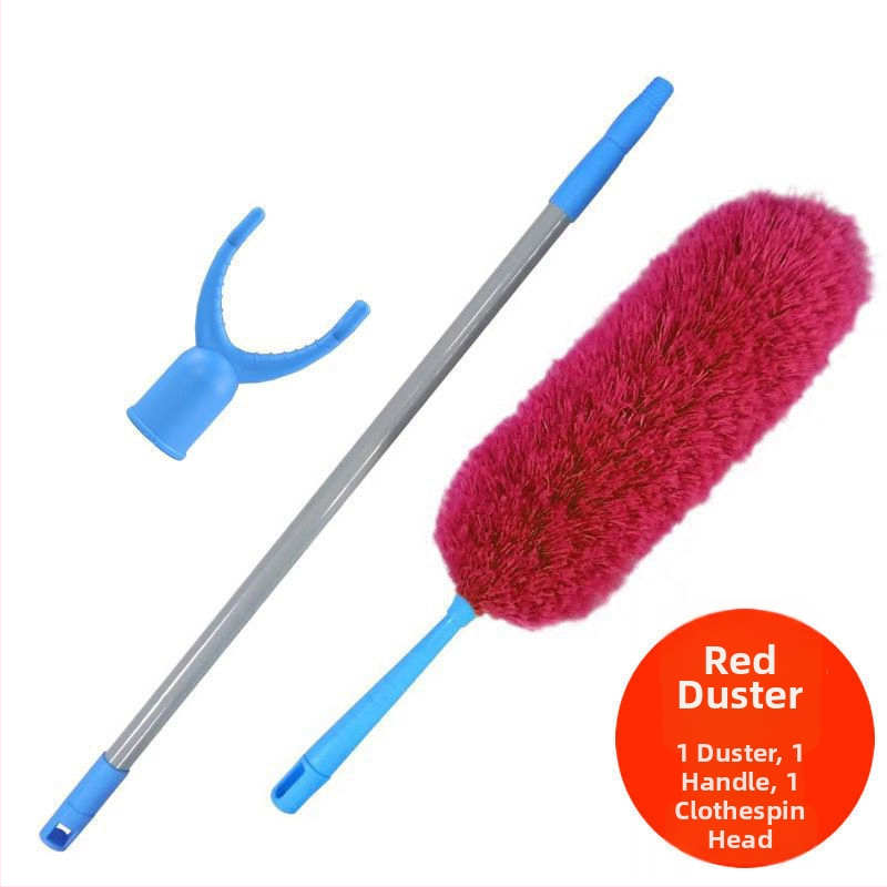 Jingsheng Šķiedru putekļu suka ar apaļu galvu, 175 cm, putekļu noņemšanai mājās un automašīnās