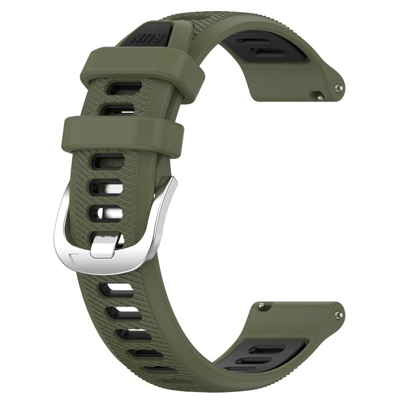 Brățară silicon Garmin Forerunner 265, bi-color, 18/20/22 mm, cataramă cu pin