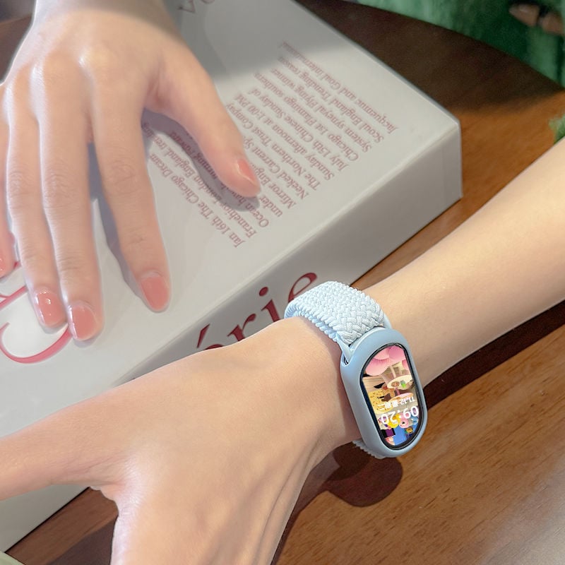 Silikonsko kućište za Mi Band 4–10, pleteni magnetski sportski remen