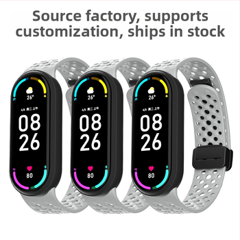 Silikona siksniņa priekš Xiaomi Mi Band, ērts pieskāriens, elastīga, ūdensizturīga un sviedru izturīga, modes stils