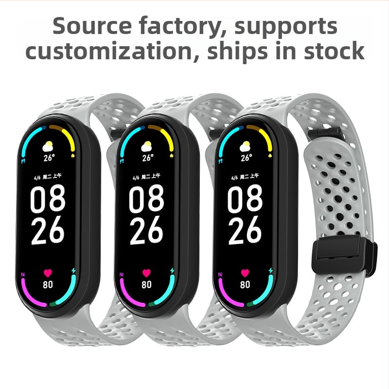 Silikona siksniņa priekš Xiaomi Mi Band, ērts pieskāriens, elastīga, ūdensizturīga un sviedru izturīga, modes stils