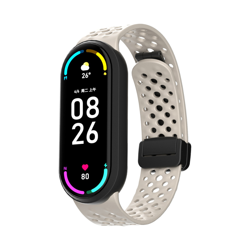 Silikona siksniņa priekš Xiaomi Mi Band, ērts pieskāriens, elastīga, ūdensizturīga un sviedru izturīga, modes stils