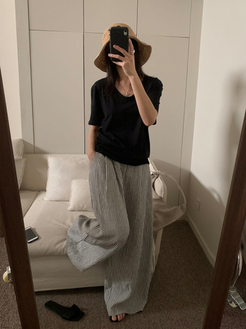 Kokvilnas T-krekls, apaļš kakla izgriezums, īsas piedurknes, brīvs piegriezums, ikdienas stils