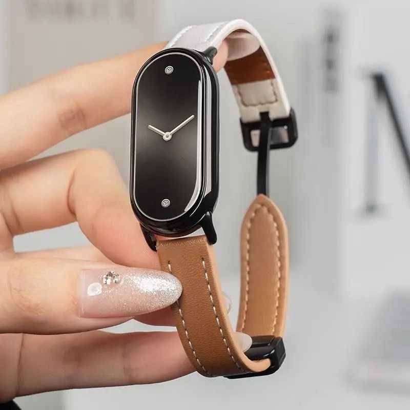 Δερμάτινο λουρί για Xiaomi Mi Band 10 με μαγνητικό κούμπωμα, συμβατό με Mi Band 9/8/NFC, κομψή αντικαταστάσιμη ζώνη