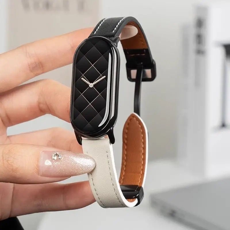 Δερμάτινο λουρί για Xiaomi Mi Band 10 με μαγνητικό κούμπωμα, συμβατό με Mi Band 9/8/NFC, κομψή αντικαταστάσιμη ζώνη