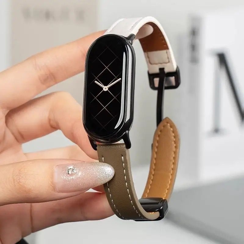 Δερμάτινο λουρί για Xiaomi Mi Band 10 με μαγνητικό κούμπωμα, συμβατό με Mi Band 9/8/NFC, κομψή αντικαταστάσιμη ζώνη