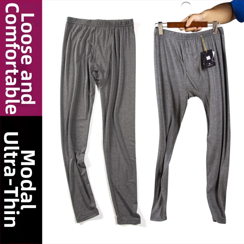 Vīriešu modalālais pamata slāņa bikses, viengabala, plānas, silti, 90–95% modal, auduma biezums 161–180 g/m2