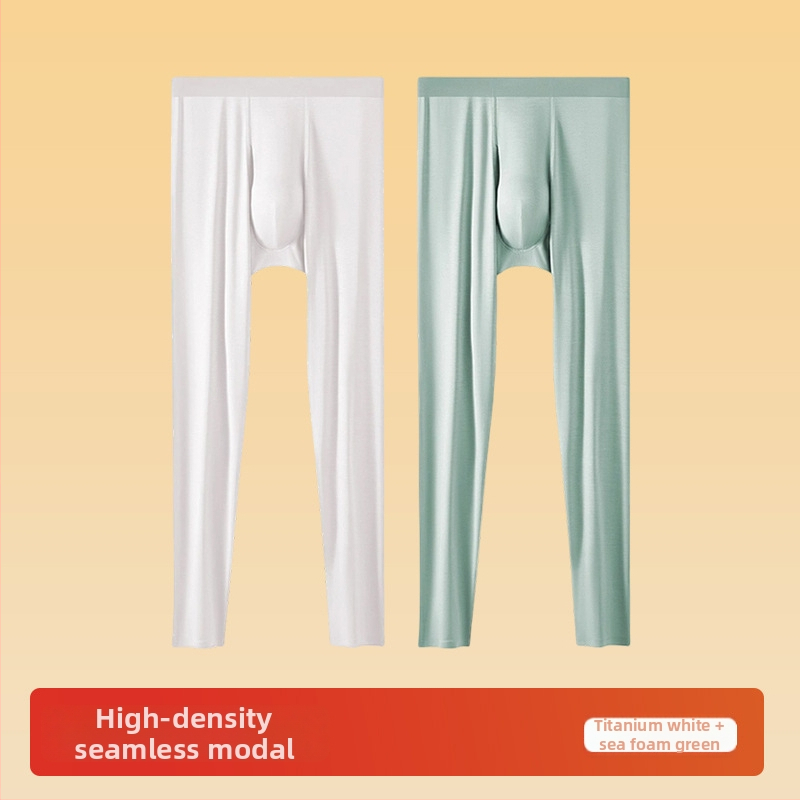 Vīriešu Modal bezšuvju termālās bikses kā bāzes slānim, elpojošas, silta, pilna garuma