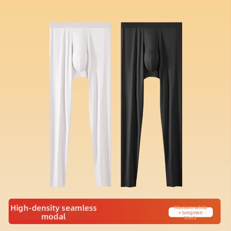 Vīriešu Modal bezšuvju termālās bikses kā bāzes slānim, elpojošas, silta, pilna garuma