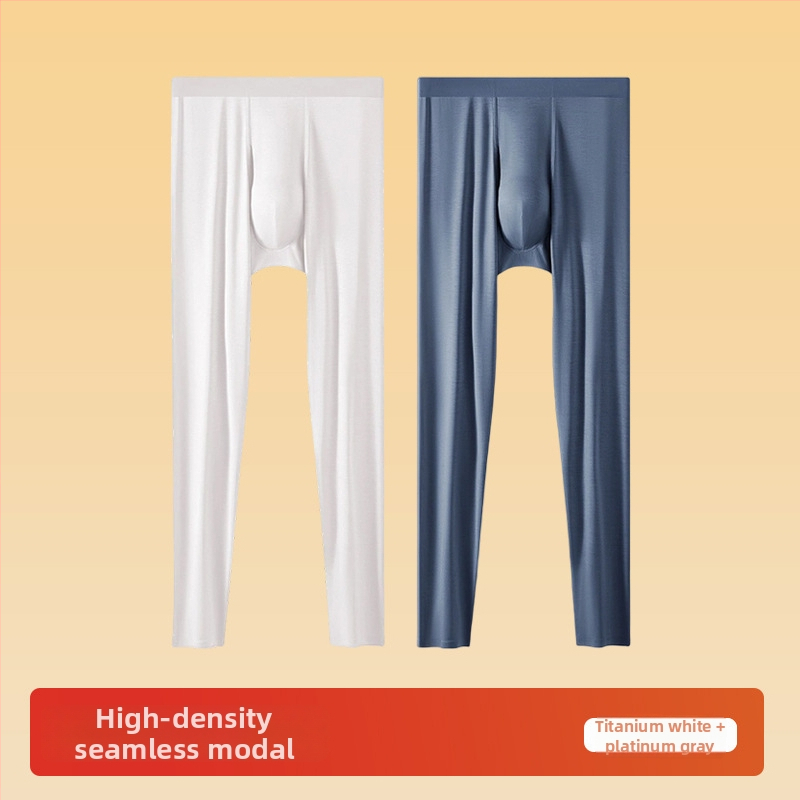 Vīriešu Modal bezšuvju termālās bikses kā bāzes slānim, elpojošas, silta, pilna garuma