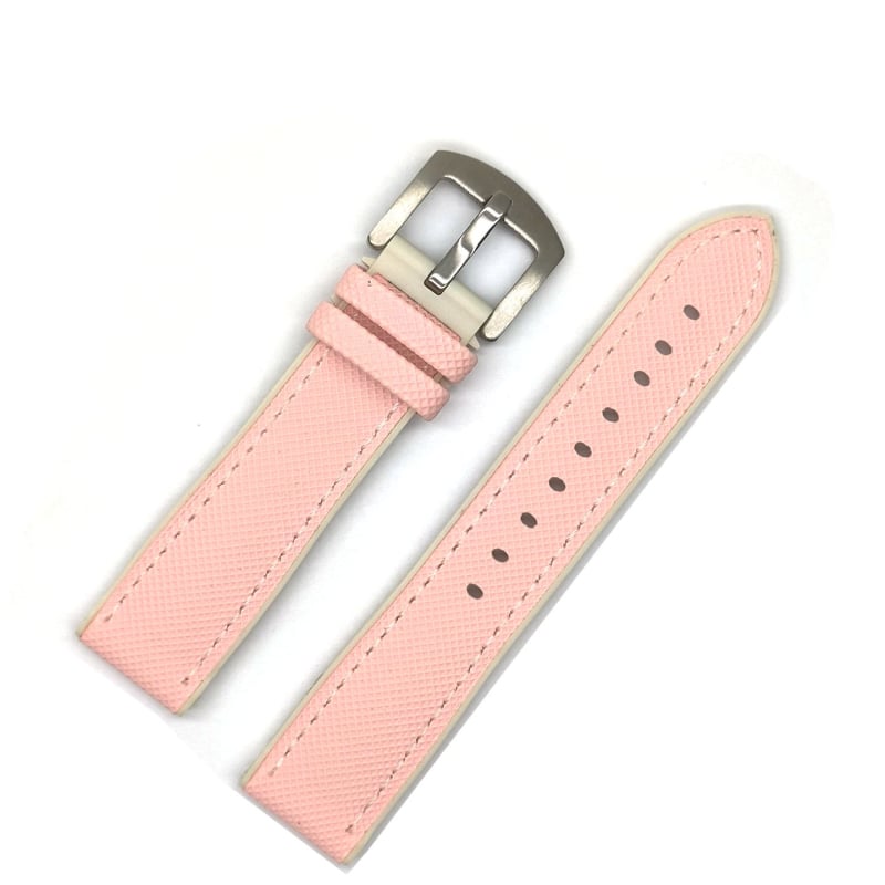 Λουράκι ρολογιού από καουτσούκ με υφή νάιλον, αδιάβροχο και ανθεκτικό στον ιδρώτα, αθλητικό στυλ, συμβατό με όλους τους τύπους ρολογιών, κούμπωμα με καρφί