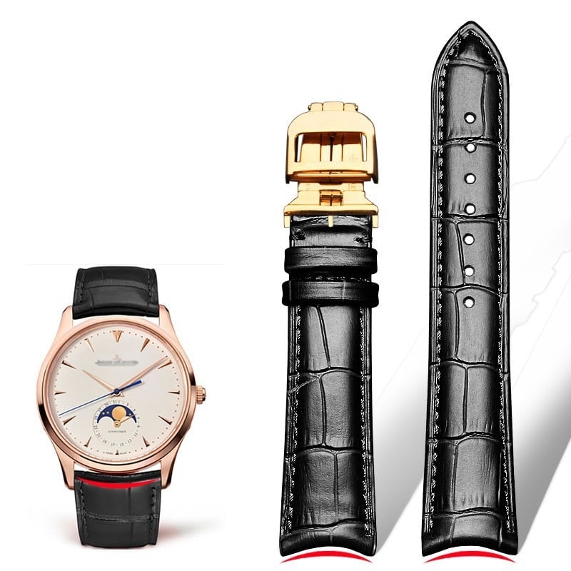 Laikrodžio dirželis iš natūralios odos su krokodilo raštu, Moon Phase Master modelis, viršutinės karvės odos oda, originalus dizainas