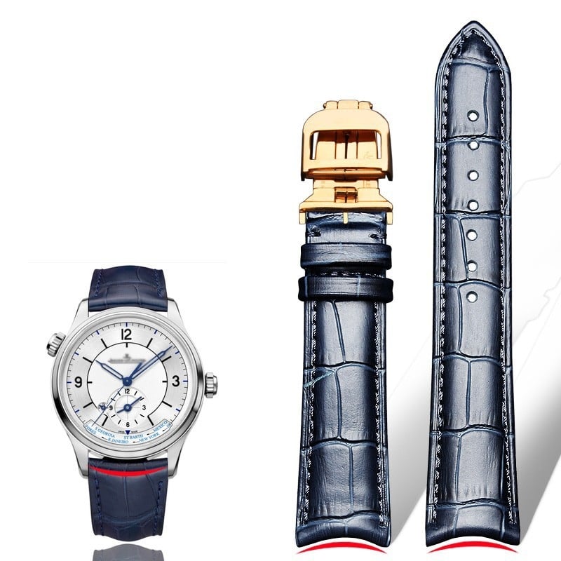 Laikrodžio dirželis iš natūralios odos su krokodilo raštu, Moon Phase Master modelis, viršutinės karvės odos oda, originalus dizainas