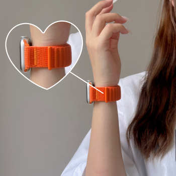 Nailoninį pynės laikrodžio dirželis su Velcro sagtimi, laukinis kalnų raštas, sporto stilius, skirtas Apple Watch