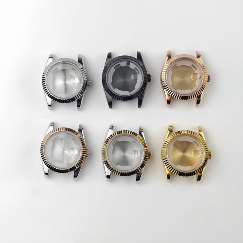 NH05 Sieviešu pulksteņa korpuss no nerūsējošā tērauda ar vintage bezel – mehāniskā pulksteņa modifikācijas piederums