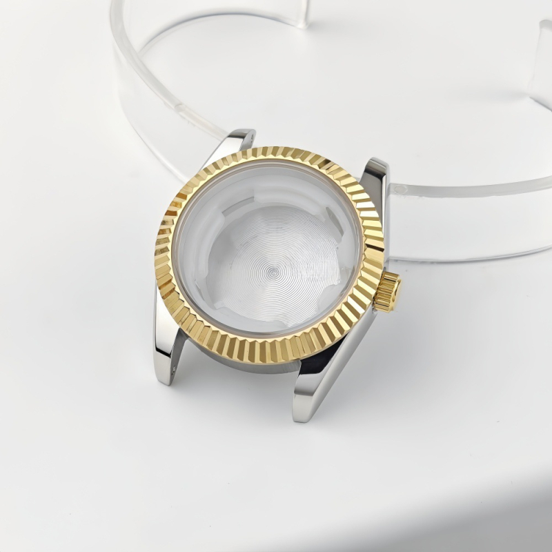 NH05 Sieviešu pulksteņa korpuss no nerūsējošā tērauda ar vintage bezel – mehāniskā pulksteņa modifikācijas piederums