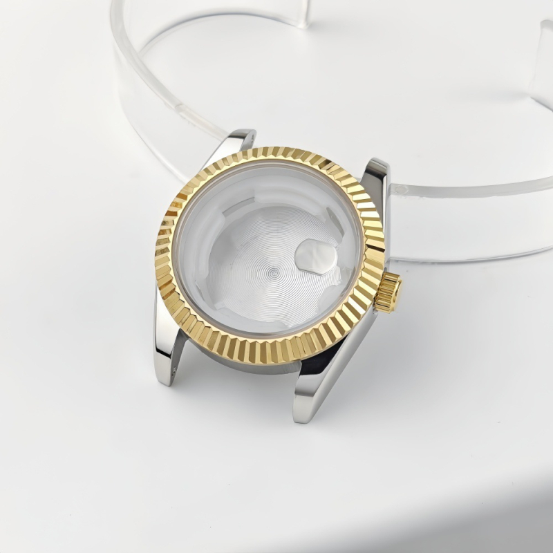 NH05 Sieviešu pulksteņa korpuss no nerūsējošā tērauda ar vintage bezel – mehāniskā pulksteņa modifikācijas piederums