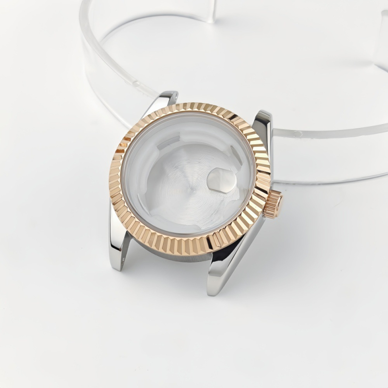 NH05 Sieviešu pulksteņa korpuss no nerūsējošā tērauda ar vintage bezel – mehāniskā pulksteņa modifikācijas piederums