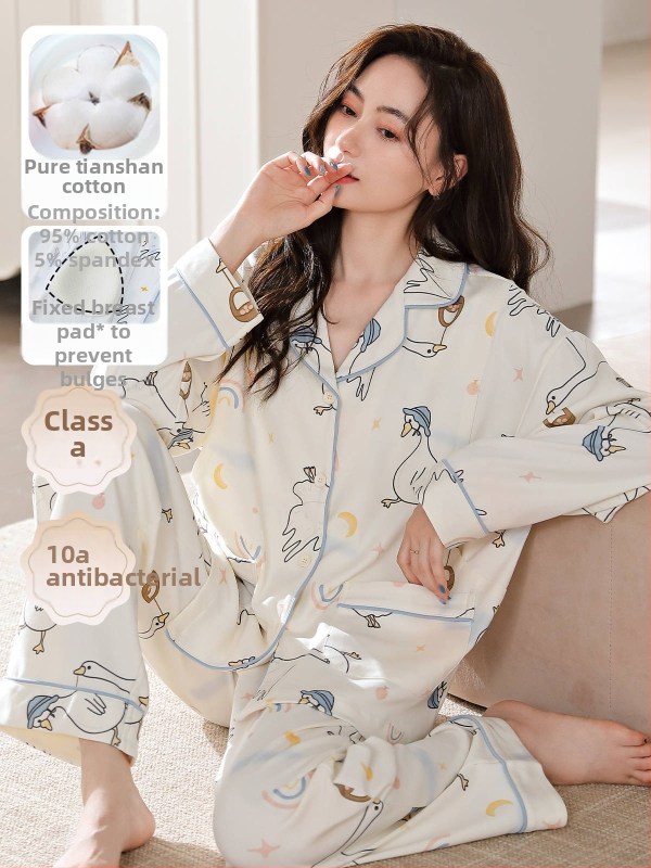 Māmiņu pidžamu komplekts — vilnas maisījums, V kakla līnija, garie piedurknes, 251–300 g/m²