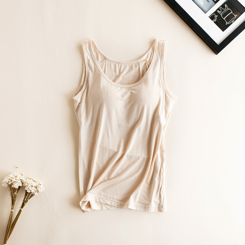 Modal sieviešu bezvadu krūšturis ar iekšējām paliktņiem, viss‑vien cami top, viskoze 95%+, spandex <30%, nerakstāmas siksnas