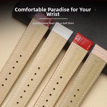 Dviejų pusių odinis laikrodžio dirželis iš pirmosios sluoksnio veršioko odos, su adatos sagtimi, vandeniui atsparus, ASILANDUN, 2024 m. pavasaris, mados OL stilius, miesto keliautojo stilius