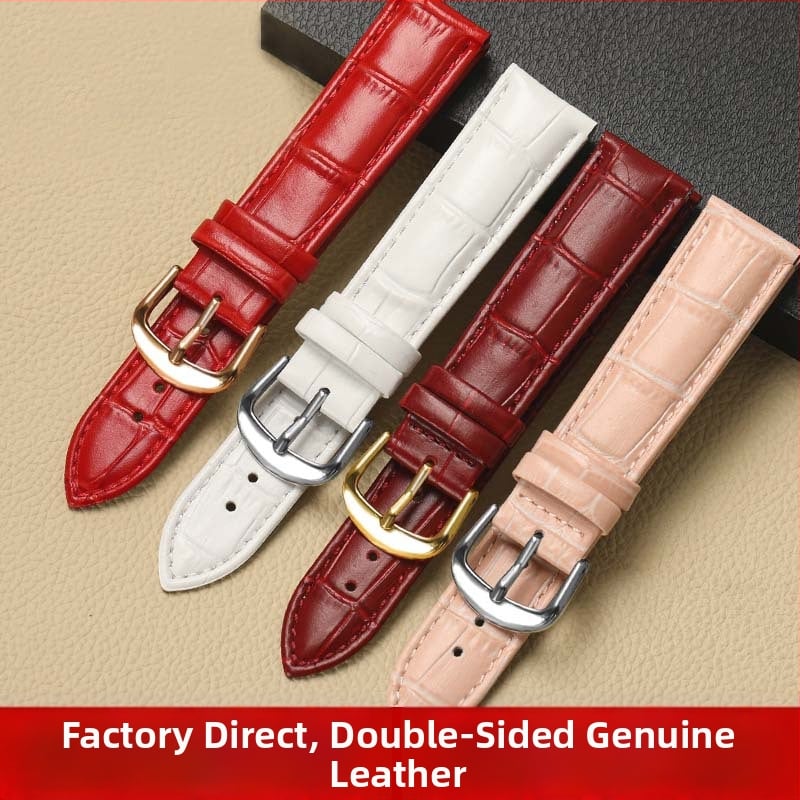 Dviejų pusių odinis laikrodžio dirželis iš pirmosios sluoksnio veršioko odos, su adatos sagtimi, vandeniui atsparus, ASILANDUN, 2024 m. pavasaris, mados OL stilius, miesto keliautojo stilius