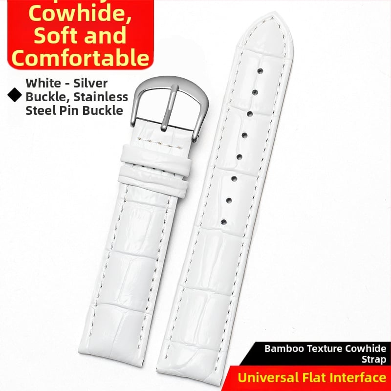 Dviejų pusių odinis laikrodžio dirželis iš pirmosios sluoksnio veršioko odos, su adatos sagtimi, vandeniui atsparus, ASILANDUN, 2024 m. pavasaris, mados OL stilius, miesto keliautojo stilius