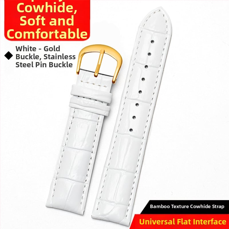 Dviejų pusių odinis laikrodžio dirželis iš pirmosios sluoksnio veršioko odos, su adatos sagtimi, vandeniui atsparus, ASILANDUN, 2024 m. pavasaris, mados OL stilius, miesto keliautojo stilius