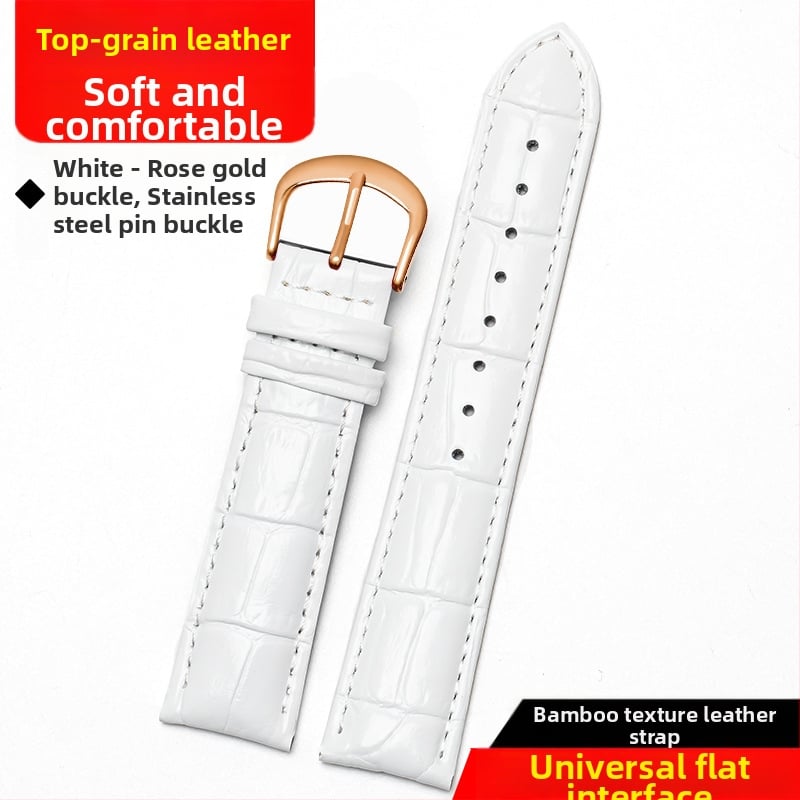 Dviejų pusių odinis laikrodžio dirželis iš pirmosios sluoksnio veršioko odos, su adatos sagtimi, vandeniui atsparus, ASILANDUN, 2024 m. pavasaris, mados OL stilius, miesto keliautojo stilius