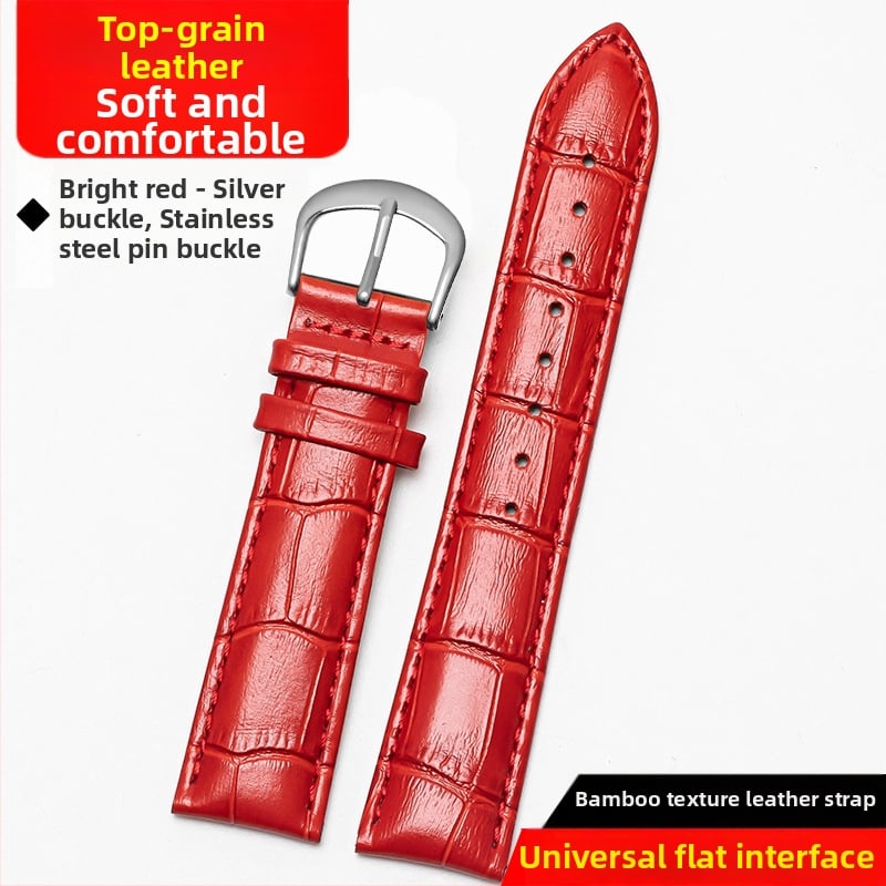 Dviejų pusių odinis laikrodžio dirželis iš pirmosios sluoksnio veršioko odos, su adatos sagtimi, vandeniui atsparus, ASILANDUN, 2024 m. pavasaris, mados OL stilius, miesto keliautojo stilius