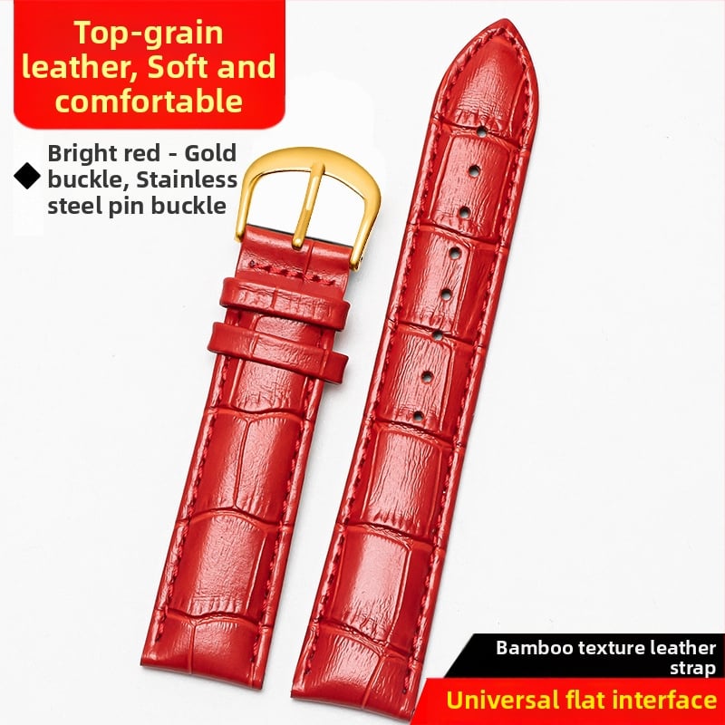 Dviejų pusių odinis laikrodžio dirželis iš pirmosios sluoksnio veršioko odos, su adatos sagtimi, vandeniui atsparus, ASILANDUN, 2024 m. pavasaris, mados OL stilius, miesto keliautojo stilius