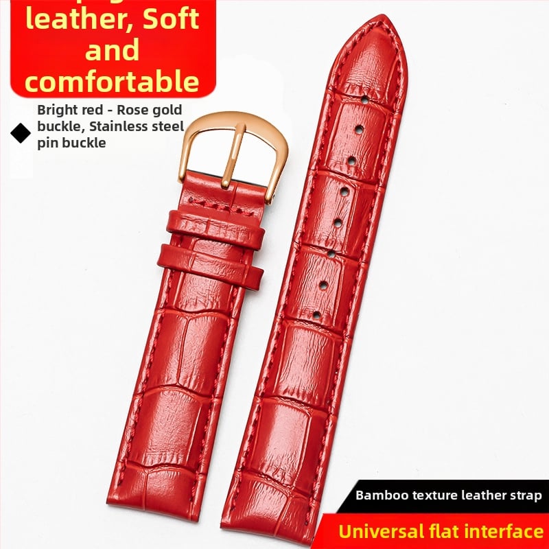 Dviejų pusių odinis laikrodžio dirželis iš pirmosios sluoksnio veršioko odos, su adatos sagtimi, vandeniui atsparus, ASILANDUN, 2024 m. pavasaris, mados OL stilius, miesto keliautojo stilius