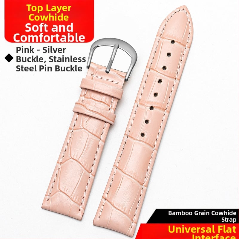 Dviejų pusių odinis laikrodžio dirželis iš pirmosios sluoksnio veršioko odos, su adatos sagtimi, vandeniui atsparus, ASILANDUN, 2024 m. pavasaris, mados OL stilius, miesto keliautojo stilius