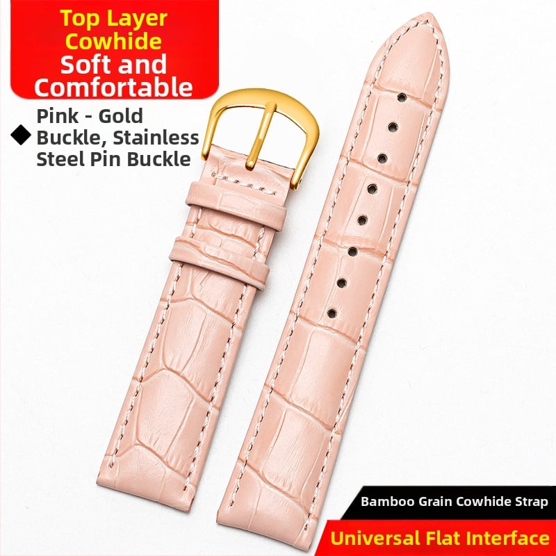 Dviejų pusių odinis laikrodžio dirželis iš pirmosios sluoksnio veršioko odos, su adatos sagtimi, vandeniui atsparus, ASILANDUN, 2024 m. pavasaris, mados OL stilius, miesto keliautojo stilius