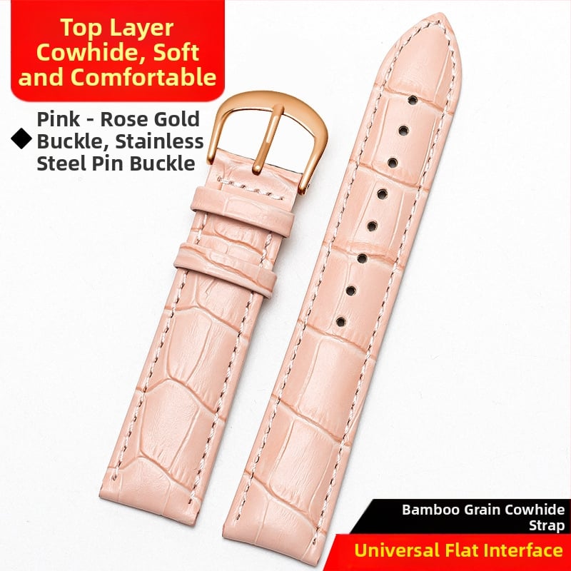 Dviejų pusių odinis laikrodžio dirželis iš pirmosios sluoksnio veršioko odos, su adatos sagtimi, vandeniui atsparus, ASILANDUN, 2024 m. pavasaris, mados OL stilius, miesto keliautojo stilius