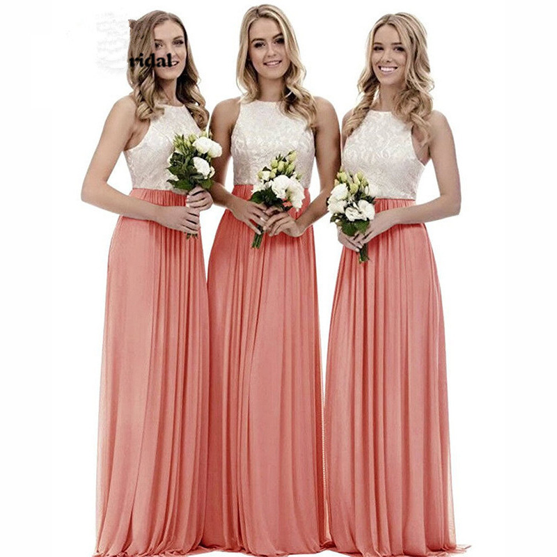 Līgavas draudzenes kleita — eleganta vakara kleita, garā kleita, haltera kakls, bez piedurknēm (Poliesteris; Vakara kleita; Gara kleita; Haltera kakls; Bez piedurknēm)