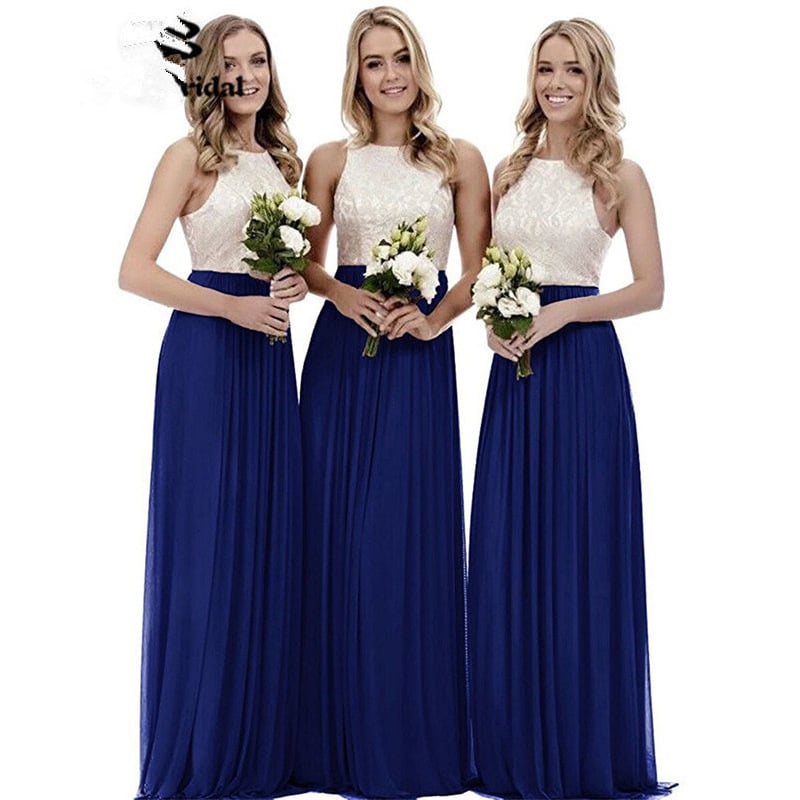 Līgavas draudzenes kleita — eleganta vakara kleita, garā kleita, haltera kakls, bez piedurknēm (Poliesteris; Vakara kleita; Gara kleita; Haltera kakls; Bez piedurknēm)